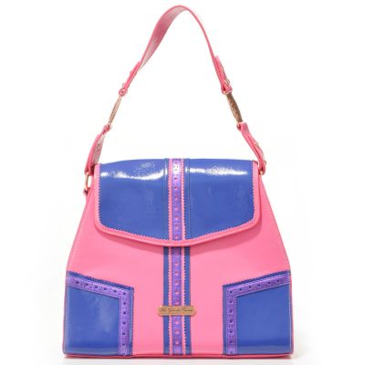 La Gioe di Toscana "Sheila" Flap Front Patent Leather Spectator Handbag