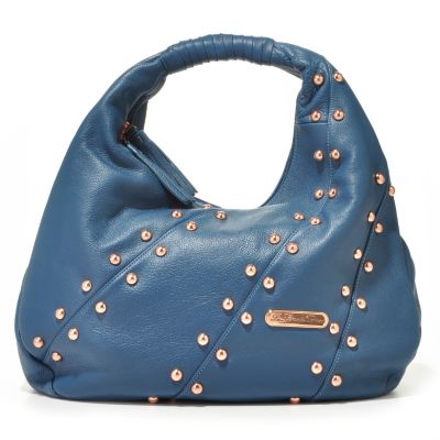 La Gioe di Toscana Stud Detail Leather Hobo Handbag