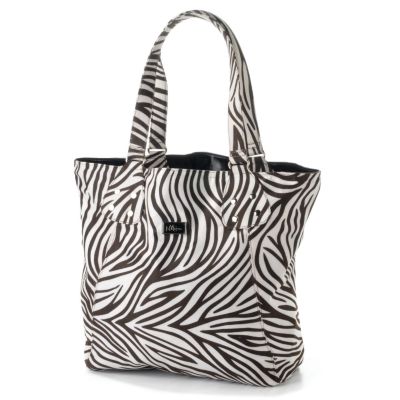 Perlina Reversible Animal Print / Solid Patent Tote w/ Coin Purse