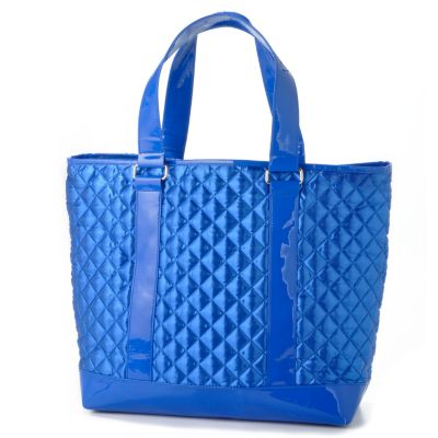 Perlina Quilted Satin Tote & Clutch