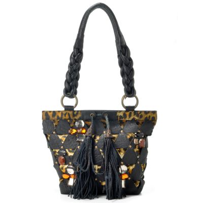 Mary Frances "Zanzibar" Embellished Leather Handbag