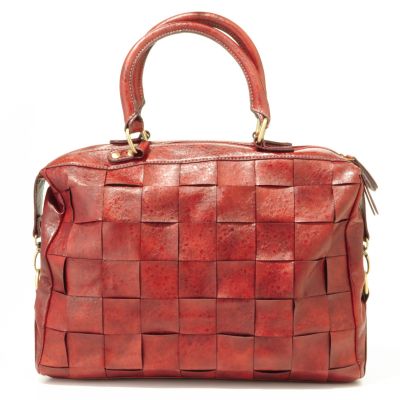 Melie Bianco Woven Duffle Tote