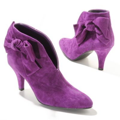 S51015 - Miss Meghan Bow Detail Suede Ankle Boot