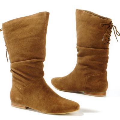 S51055 - Encanto Slouch Detail Suede Riding-Style Boots