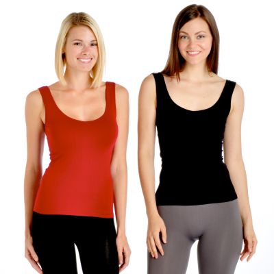S51070 - Cassi Reversible Neckline Seamless Tank Two-Pack