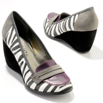 S51073 - Coconuts by Matisse "Groove" Animal Print Mixed Media Wedge Loafer Shoes