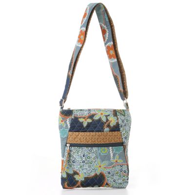 Lily Waters 'Christie' Mixed Pattern Fabric North-South Cross Body ...