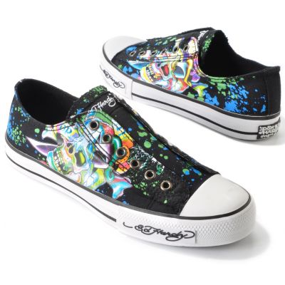 Ed Hardy Women's 'Lowrise 100' Canvas Shoes. BLACK, 7 $ 59.00