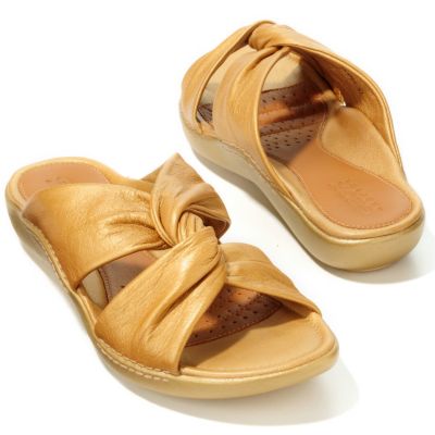 S51436 - Geox "Donna Jersey" Wrapped Detail Leather Sandals