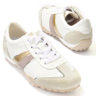 S51441 - Geox "Snake B" Metallic Detail Leather Sneakers