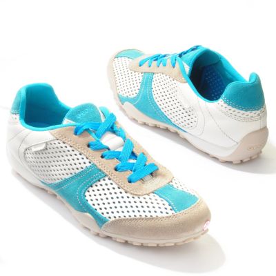 S51442 - Geox "Snake K" Mesh Detail Leather Sneakers