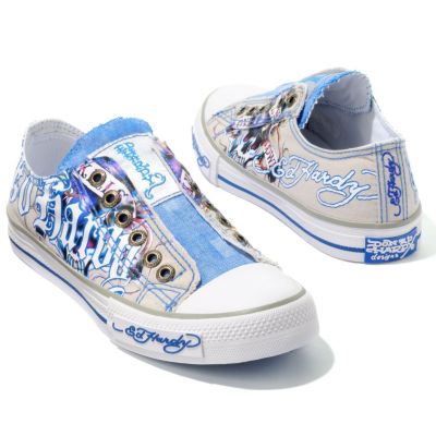S51592 - Ed Hardy&reg; Women's "Logo" Canvas Lowrise Shoes