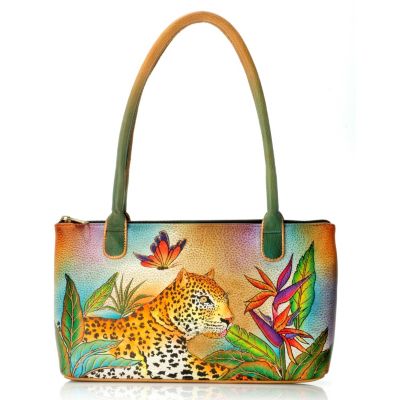 S51611 - Anuschka Hand-Painted Leather Shoulder Handbag
