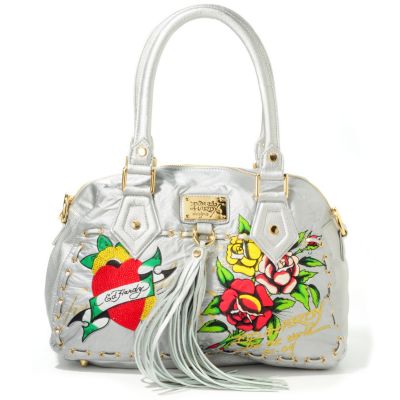 S51621 - Ed Hardy&reg; "Betty" Tassel Detail Satchel Handbag