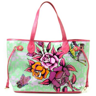 S51723 - Ed Hardy&reg; "Rosalind" Water-Resistant Coated Canvas Tote