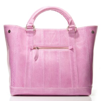 S51971 - Nina Raye&reg; Exterior Pockets Patent Sea Snake Leather Tote