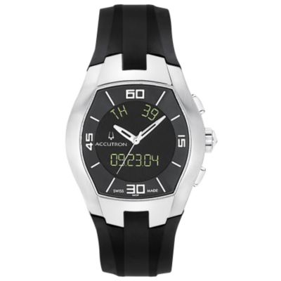 U100423 - Accutron Men's Telluride Swiss Quartz Rubber Strap Watch