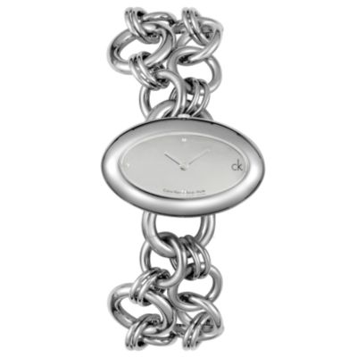 Calvin Klein Women's Smooth Series Double Link Chain Stainless Steel Watch