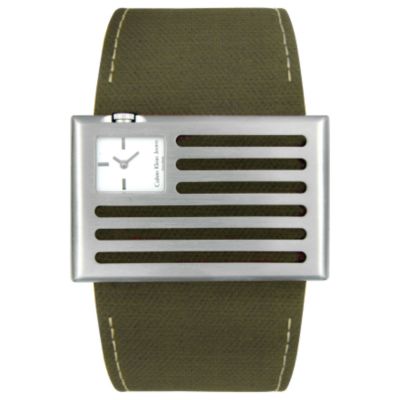 Calvin Klein Women's Banner Series Swiss Quartz Fabric Strap Watch