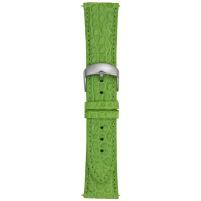 16MM Matte Lime Green Round Grain Alligator Watch Strap