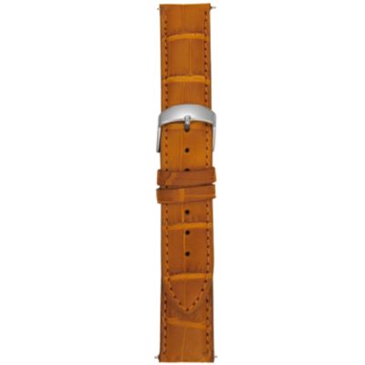 18MM Matte Honey Square Grain Alligator Watch Strap
