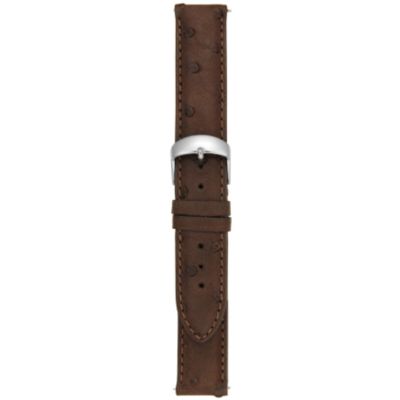 19MM Brown Ostrich Watch Strap