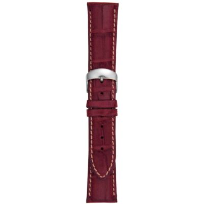 20MM Matte Wine Alligator Watch Strap