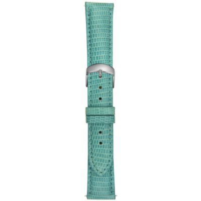 20MM Shiny Sky Blue Lizard Watch Strap