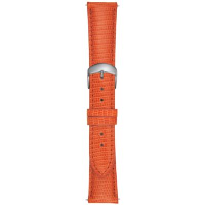 20MM Shiny Orange Lizard Watch Strap