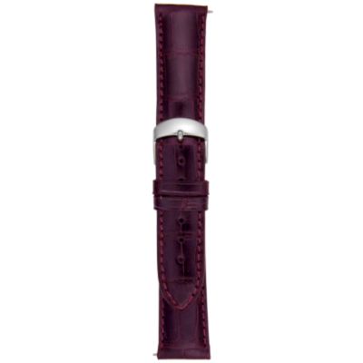 21MM Shiny Ruby Square Grain Alligator Watch Strap