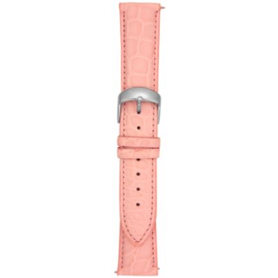21MM Matte Light Pink Round Grain Alligator Watch Strap