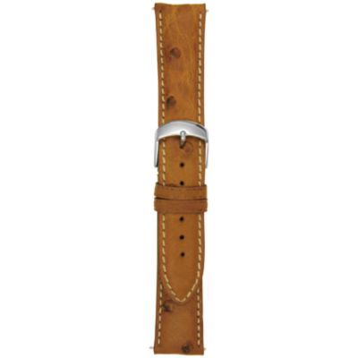 U100842 - 21MM Matte Cognac Ostrich Watch Strap