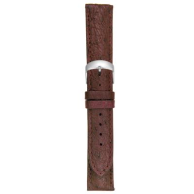 U100849 - 21MM Matte Bordeaux Ostrich Watch Strap