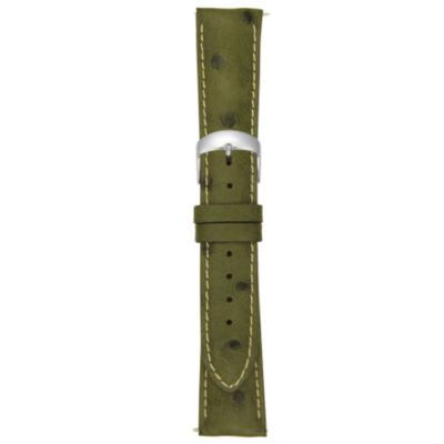 21MM Matte Forest Green Ostrich Watch Strap