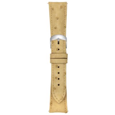 21MM Matte Ivory Ostrich Watch Strap