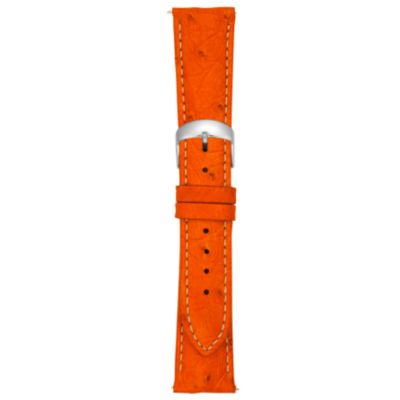U100862 - 21MM Matte Tangerine Ostrich Watch Strap