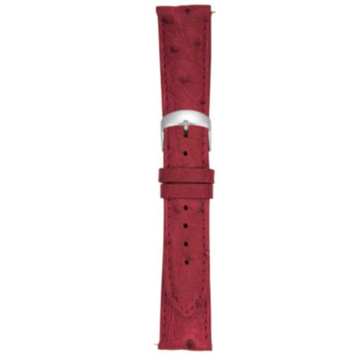 U100869 - 21MM Matte Bouganvillea Ostrich Watch Strap