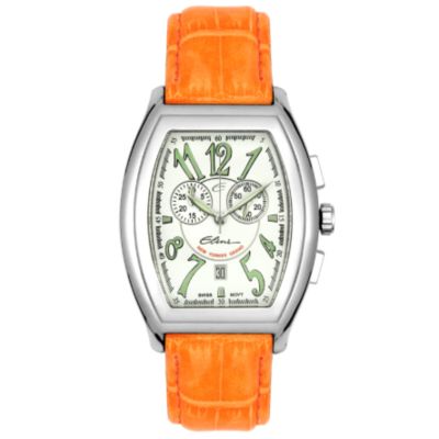 Elini Unisex New Yorker Grand Chronograph Leather Strap Watch