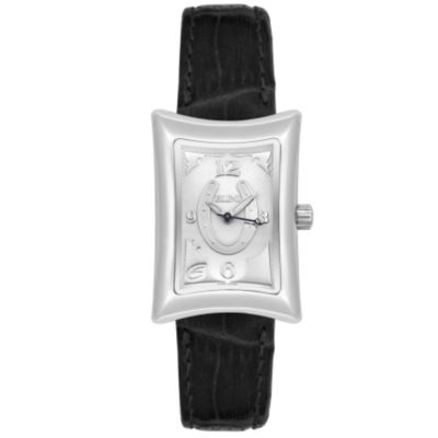 Elini Women's Nazar Lucky Horseshoe Stainless Steel Leather Strap Watch