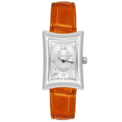 Elini Women's Nazar Lucky Horseshoe Stainless Steel Leather Strap Watch