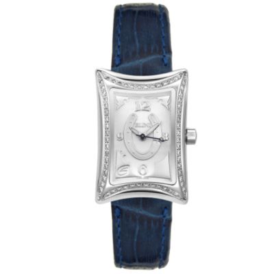 Elini Women's Nazar Lucky Horseshoe Diamond Leather Strap Watch
