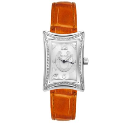 Elini Women's Nazar Lucky Horseshoe Diamond Leather Strap Watch