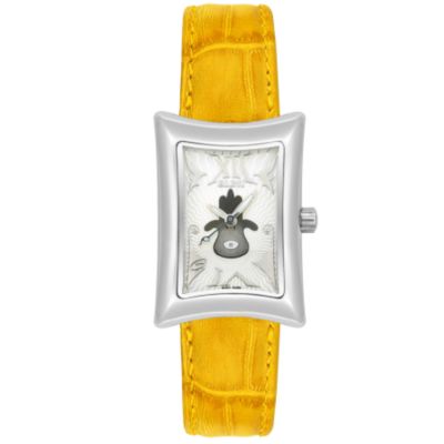 Elini Women's Nazar Lucky Hamsa Stainless Steel Leather Strap Watch