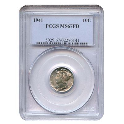 1941 Mercury Dime MS67FB PCGS