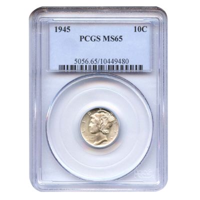1945 Mercury Dime MS65 PCGS
