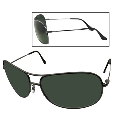 Ray-Ban RB3267 Gunmetal Frame & Grey-Green Lenses Oversize Aviator Sunglasses