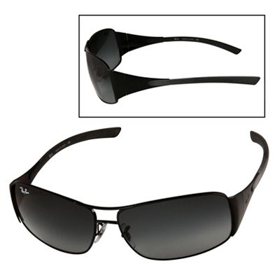 Ray-Ban RB3320 Black Metal Frame & Grey Gradient Lenses Oversize Sunglasses