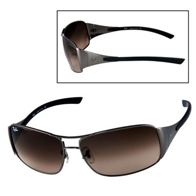Ray-Ban RB3320 Gunmetal Frame & Brown Gradient Lenses Oversize Sunglasses