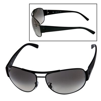 Ray-Ban RB3358 Black Metal Frame & Grey Gradient Lenses Oversize Sunglasses