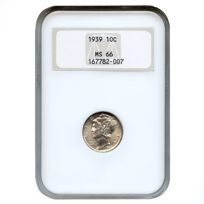U101645 - 1939 Mercury Dime MS66 NGC